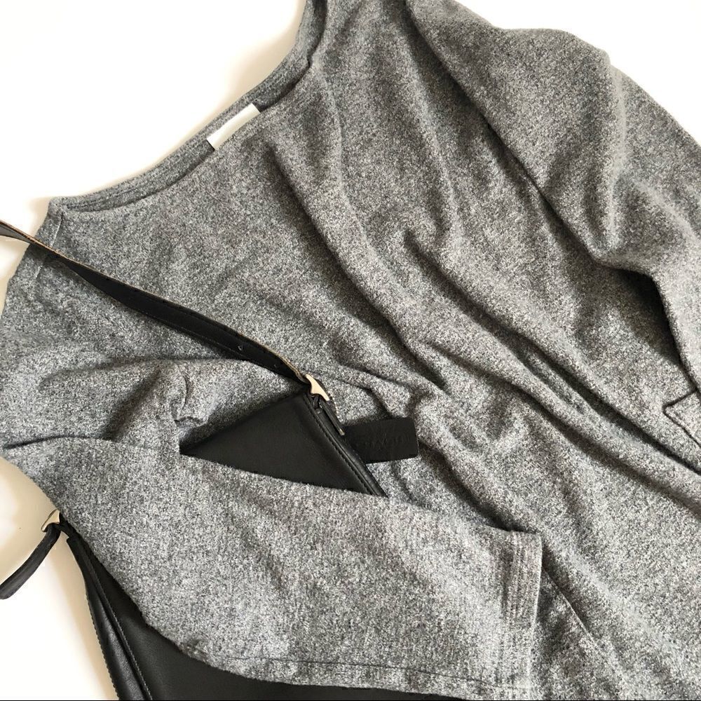Pure Jill wide neck pocket grey sweatshirt size small